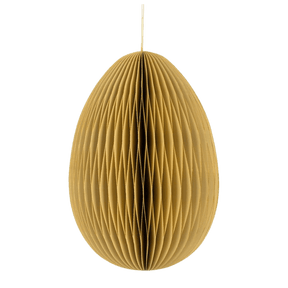 Påskeæg i papir gult 13 cm,