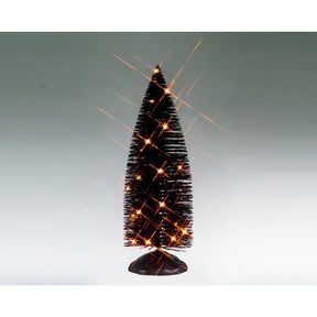 Black Bristle Tree With Orange Lights