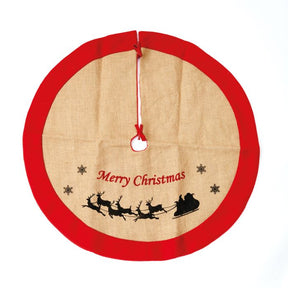 Juletræstæppe med julemandens kane