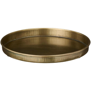 Lysbakke med kant i guldfarvet metal  13 cm i dia fra Ib Laursen