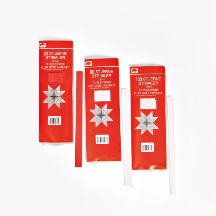 Stjernestrimler røde 15 mm