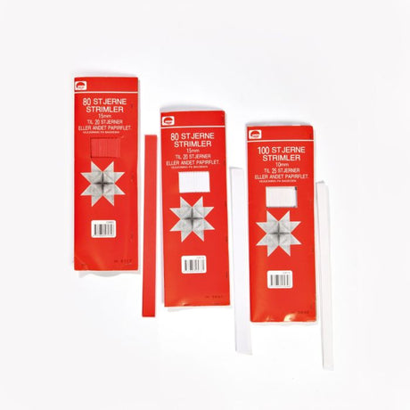 Stjernestrimler røde 15 mm