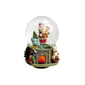 Snekugle julemand bygger snemand