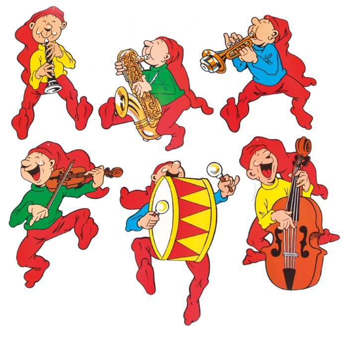 Brammingnisser i karton med instrumenter 3-pak