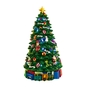 Spilledåse Juletræ med pynt 34 cm højt