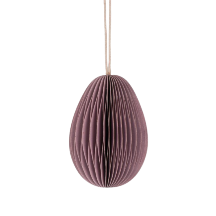 Påskeæg i papir lilla 7 cm