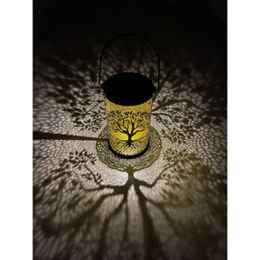 Solcellelampe med livets træ