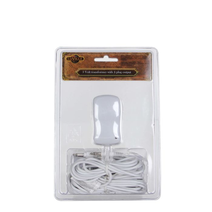 Luville 3 volt adapter med 4 udtag