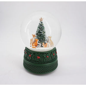 Snekugle Juletræ med skovens dyr