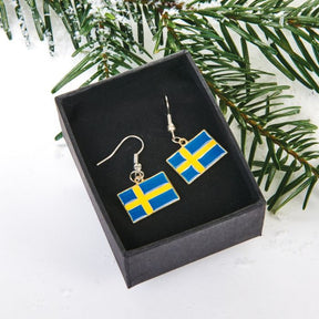 Øreringe med det svenske flag