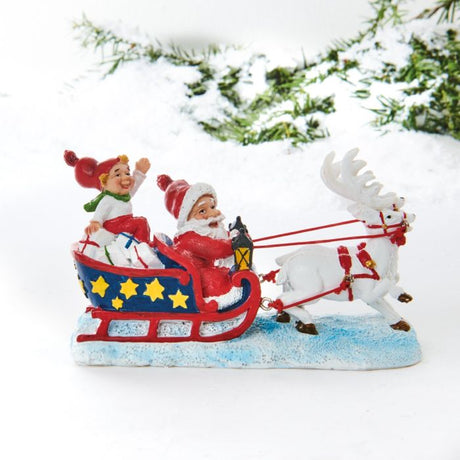 Julemand med nisse i kane lille