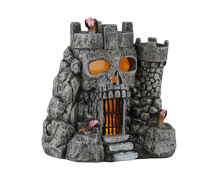 Skull Castle med uhyggeligt lys til Halloween dekoration fra Lemax