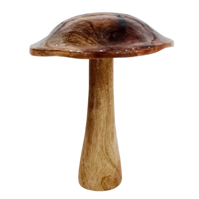 Svamp i træ brun 21 cm