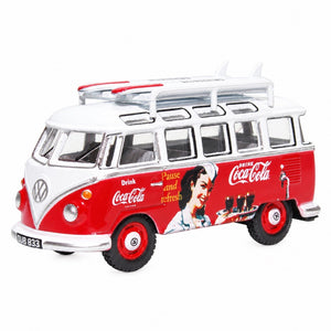 Coca Cola VW T1 Folkevognsrugbrød med surfboards