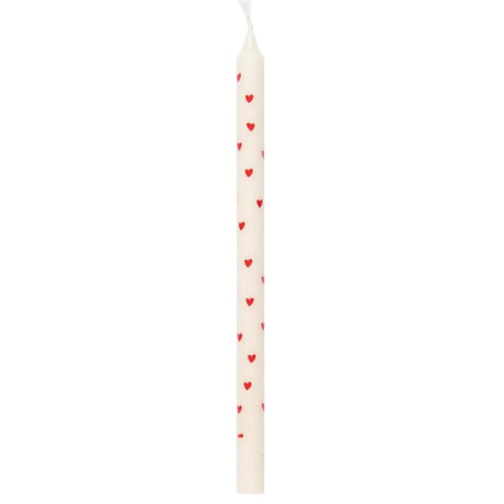Kertelys med røde hjerter 5-pak