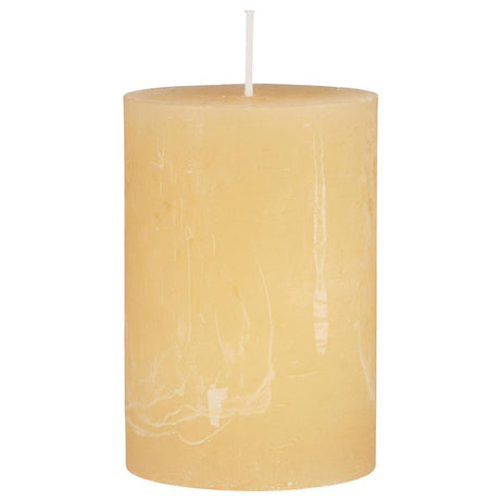 Ib Laursen rustikt bloklys i lemonade gul farve