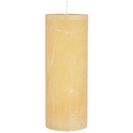 Ib Laursen Rustikt bloklys i lemonade gul nuance