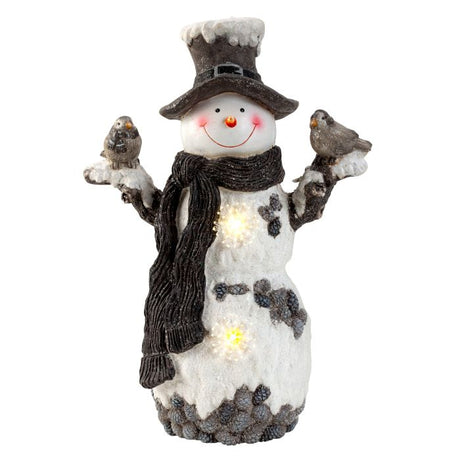 Snekoglesnemand med lys 65 cm høj