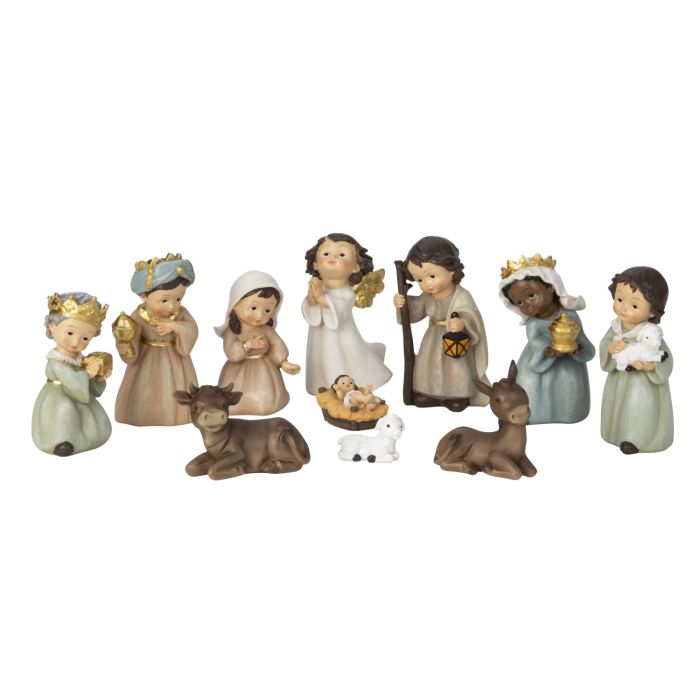 Krybbespil med 11 børnevenlige figurer