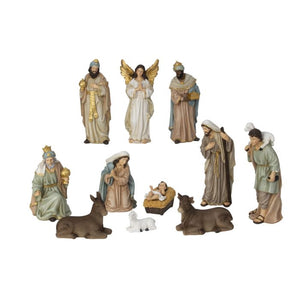 Krybbespil med 11 figurer 4,5 cm - 22 cm høje