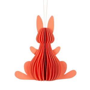 Påskehare i papir rosa 7,5 cm
