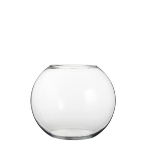 Glasbowle i kalrt glas 20 cm høj 25 cm i dia