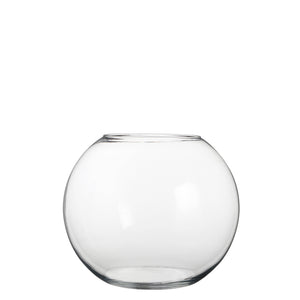 Glasbowle i kalrt glas 20 cm høj 25 cm i dia
