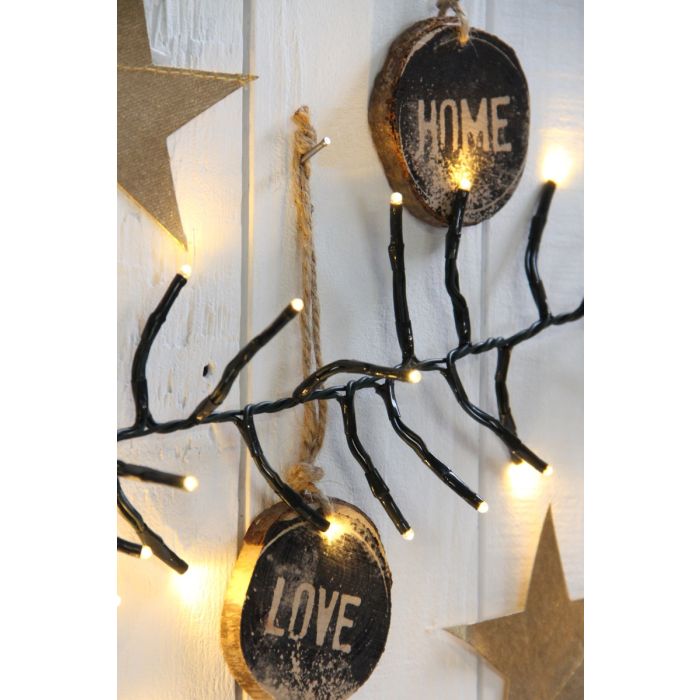 Lyskæde Klyngelys 2000 LED varm hvid 23 m