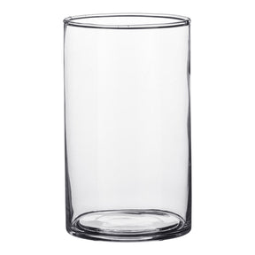 Cylinder glasvase i klart glas  11 cm høj 9 cm i dia