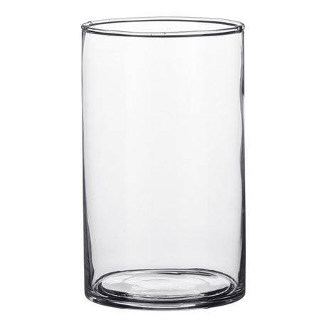 Cylinder glasvase i klart glas  11 cm høj 9 cm i dia