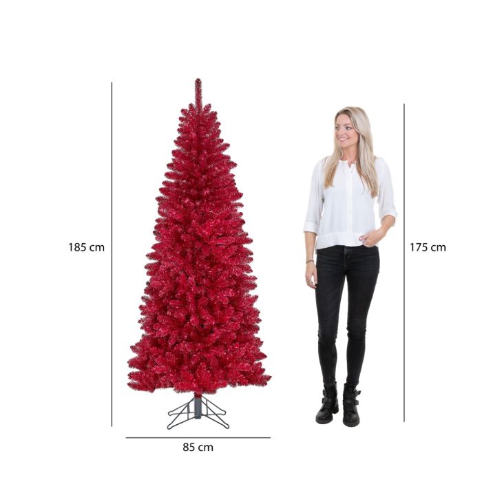 Colchester kunstigt rødt juletræ 185 cm højt 
