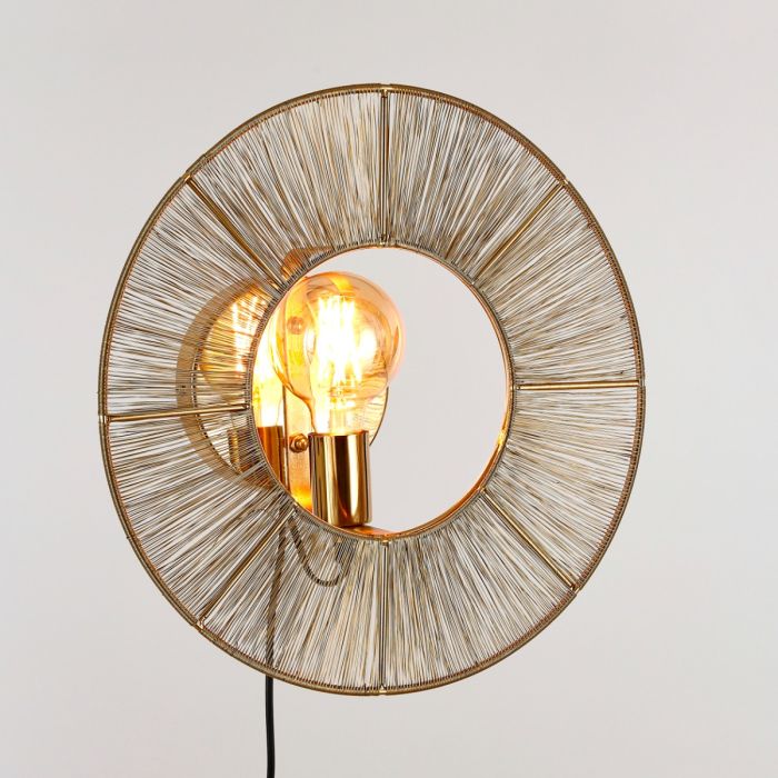 Bodil væglampe guldfarvet 40 cm i diameter