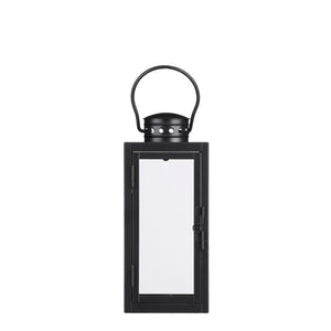 Arzilla lanterne i sort metal og glas set forfra