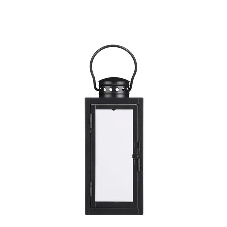 Arzilla lanterne i sort metal og glas set forfra