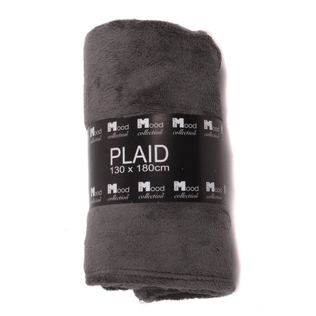 Fleece plaid mørkegrå