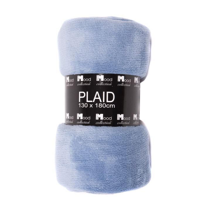 Fleece Plaid lyseblå