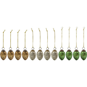 Påskeæg i glas i 3 forskellige farver til ophæng