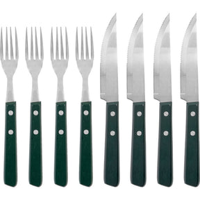 4 sæt steakbestik i grønt akacietræ fra Nicolas Vahé