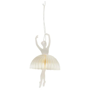 Papirklip ballerina i releveposition hvid