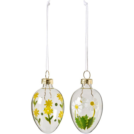 To påskeæg i glas med blomster fra Ib Laursen