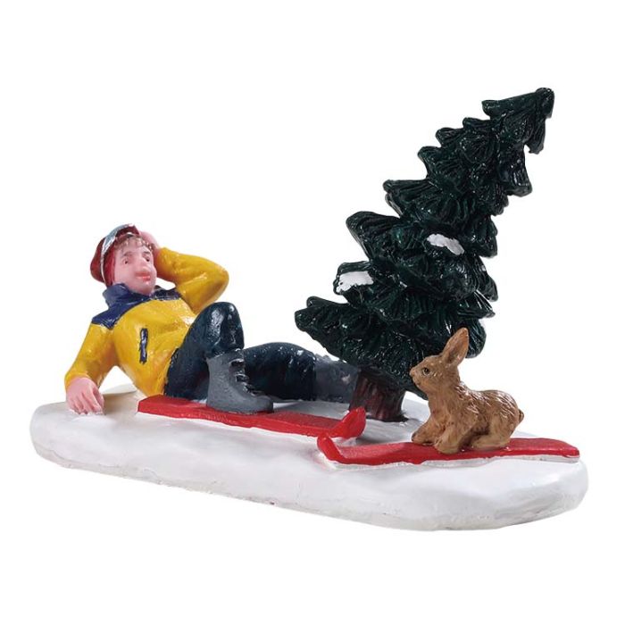 Ski Bunny figur til julelandskab