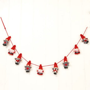 Guirlande med julemænd og nisser