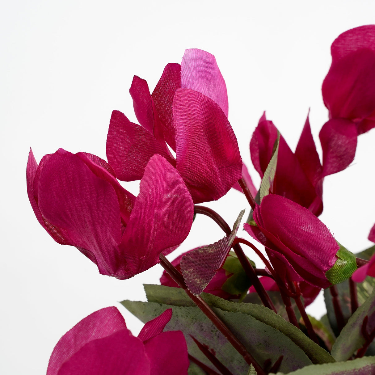 Mørk lyserøde kunstige alpeviol blomster
