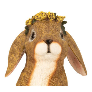 Hare med blomsterkrans 29 cm høj