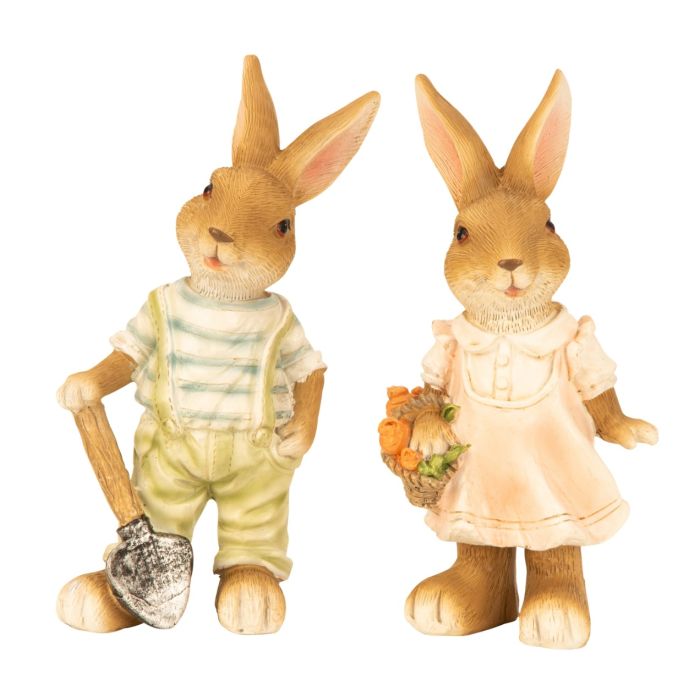 Påskehare med økse eller blomster
