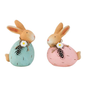 Påskehare med pynt 17 cm høj