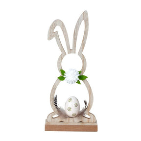 Påskeharesilhouet med dekoration