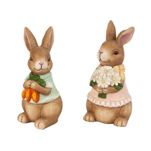 Påskehare med gulerødder eller blomster