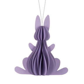 Påskehare i papir lavendel 13 cm