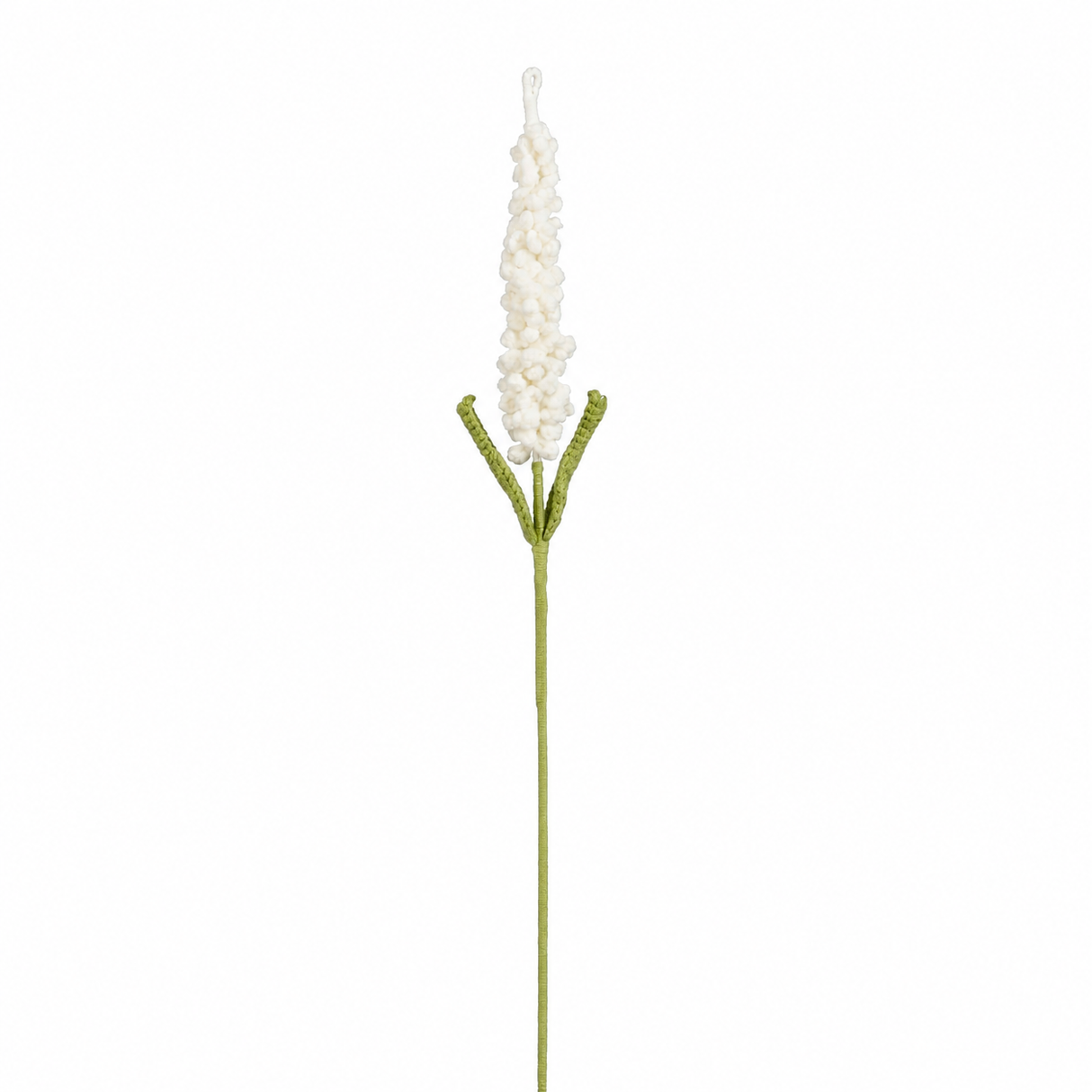 Hæklet hvid lavendel 48 cm lang fra Mica Decorations